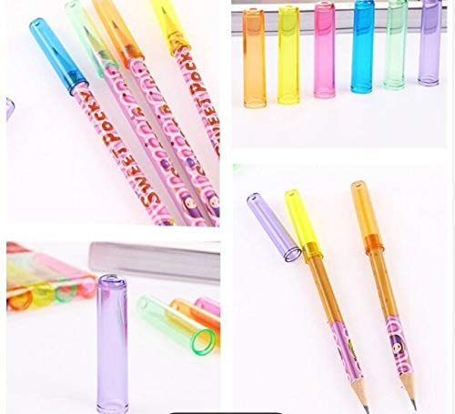 Amazon.co.jp: Yuusenn 鉛筆キャップ 鉛筆ホルダー 鉛筆 補助軸10本