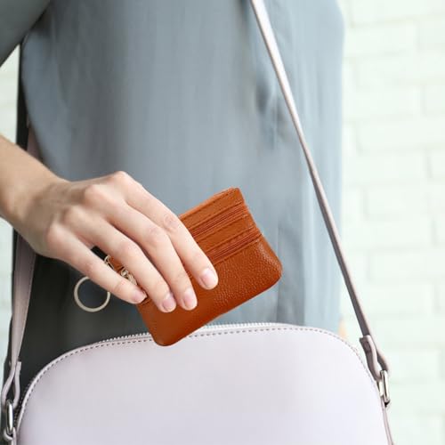Ladies Small Wallet Zipper Coin Pouch Compact Pu Leather Wallet for Women Multifunctional Key Holder Easy to Carry for Cards and Coins Soft4