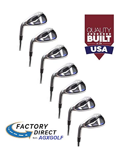 Agxgolf Men's Left Hand Xs Tour Magnum Regular Length Complete Golf Club Set W/Oversize Driver, 3 Wood, 3 Hybrid + 5-9 Irons + Pw & Sw, Free Putter: Built In The Usa! #TOP3