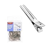 RED by Kiss 40pcs 1.75' Slide-In Hair Clips, Durable Metal Curl Setting Clips for Hairdressing, Sectioning & Retwisting, Rust-Free Hair Pins for Dreads, Dreadlocks, & Twist Styles