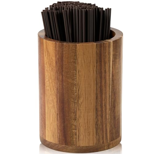 Set organizador con 100 pitillos desechables y soporte madera miniatura 1