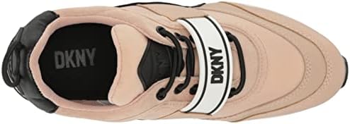 DKNY Women's Comfortable Chic Shoe Aislin Sneaker, GLD Sand/BLK, 6.5 | Image 4