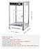 VEVOR Commercial Food Warmer Display, 4-Tier Pizza Warmer with Rotary Steam Heating for 14 in Pizza, 86℉~185℉ Temperature Control and Temp Display, 25W Oven Light + Top LED for Pizza Shop, Restaurant