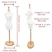 Doll Dress Form Mannequin Dress Form Torso Stand with Base Stand for Apparel Design and Costume Jewelry Display(White Gold,4pcs)