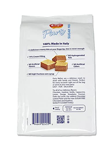 Gastone Lago Party Wafers Cookies 7.5 Oz, 213 G (Chocolate Sugar Free, 2-Pack) #TOP1