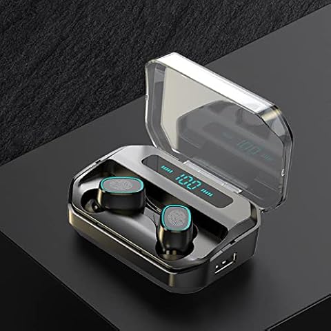 Wireless Earbuds Bluetooth, Headphone Control Stereo Sound Bluetooth Earbuds With Mic Wireless Earbuds Charging Case, Bluetooth 5.0 Chip Deep Bass Earphones Built in Mic Cover