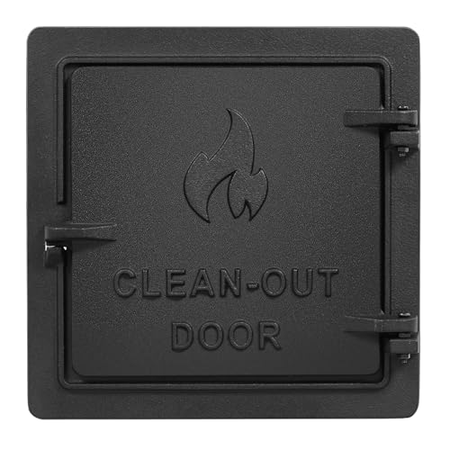 STBoo Chimney Cleanout Door - 8' X 8' Fireplace Ash Dump Door, Cast Iron Clean Out Door with Closing...