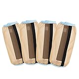 Machify Leggings Breathable Mosquito Mesh, Horse Fly Boots Protection Set 4 Pcs, 12.6 X 13.4 in (32 X 34 Cm), Soft Brown Gear Anti-Scratch Leg