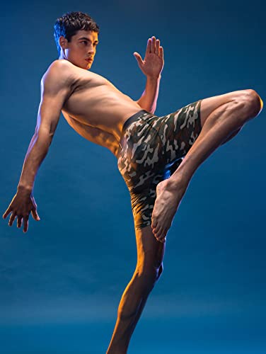 Separatec Men’s Performance Boxer Briefs Underwear, Fast Dry Long Leg Boxer Briefs For Men, Support Dual Pouch 3 Pack(L,Black/Olive Green/Blue) #TOP2