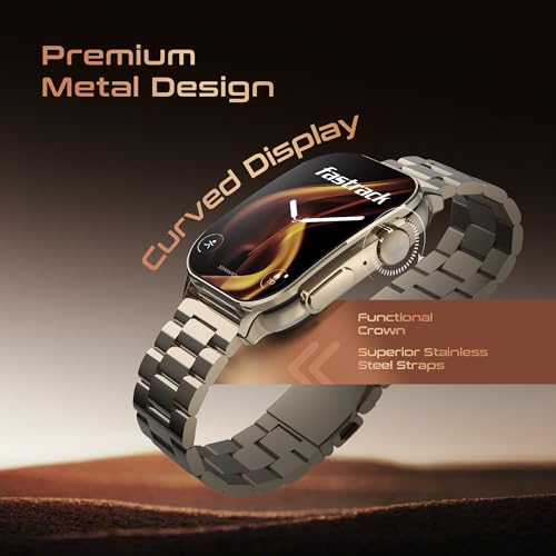 Image of Fastrack Astor FS2 Pro Smart Watch, 1.96 inch AMOLED Display, 410 * 502 Pixel Resolution, SingleSync BT Calling, AI Voice Assistant, 100+ Sports Modes & Smartwatch Faces, Upto 5 Day Battery, IP68