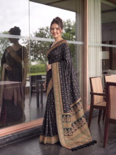 Elite Weaves black kashmiri silk saree – image 5