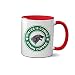 Winter is Coming Stark Coffee Biały Kubek Kawy Z Red Rim & Rączka Mug