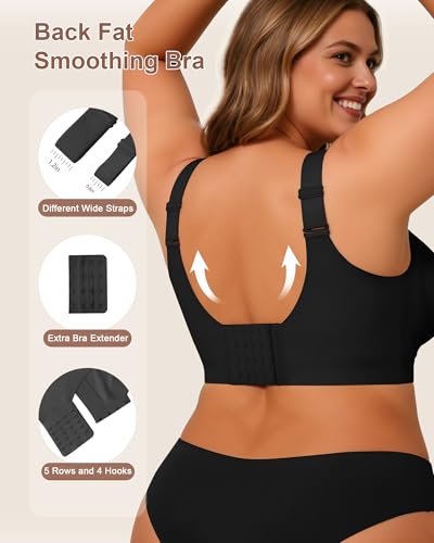 Image of Bras for Women Jelly Wireless Supportive Seamless Full Coverage Push Up No Underwire Comfort Plus Size for Older Women