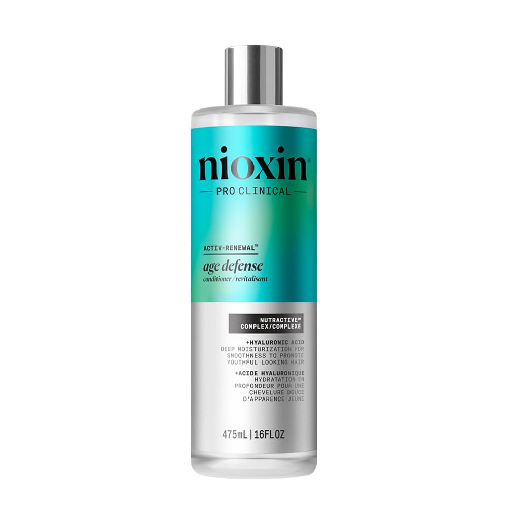 Nioxin Age Defense Odżywka do skóry głowy i włosów z oznakami starzenia | Głębokie nawilżenie kwasem hialuronowym | Wzmacnia, nawilża i zmiękcza włosy, 475 ml