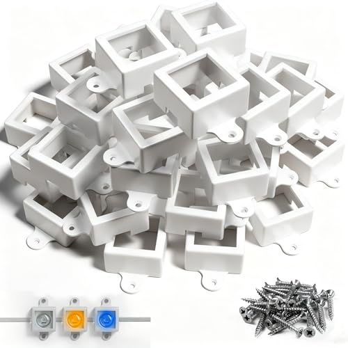 75 Set Light Clips for Govee H705A/B/C/H805 Outdoor Lights with 150 Screws Secure Mounting Brackets for Govee Permanent (H805/H705) Non-Pro Version Outdoor Lights(White)