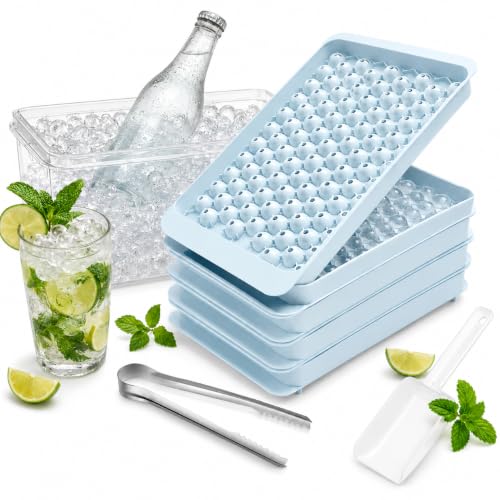 KANDONEX Eiswürfelform mit Deckel Ice Cube Tray 4er Set 416 Kugeln