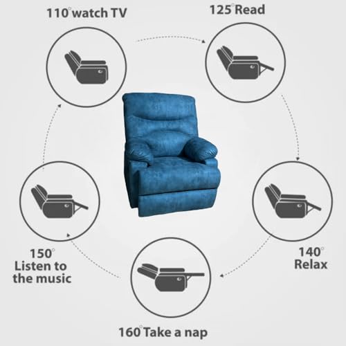 Image of Lofty Dreams Elegant Recliner Sofa 1 Seater - Supreme Comfort, Durable Manual Recliner Chair Design, and 5-Year Warranty for Reliability