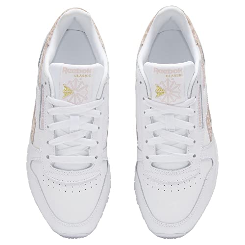 Image of Reebok Women's Classic Leather Sneaker, FTWR White Soft Ecru FTWR White, 4.5 UK