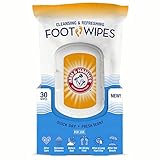 Arm and Hammer Foot Wipes, Cleansing & Refreshing Quick-Dry Wipes, Odor Remover Textured Foot Wipes, Smelly Feet to Fresh Feet Foot Wipe, Feet Wipes Dry Skin, 1 pouch (30 wipes)