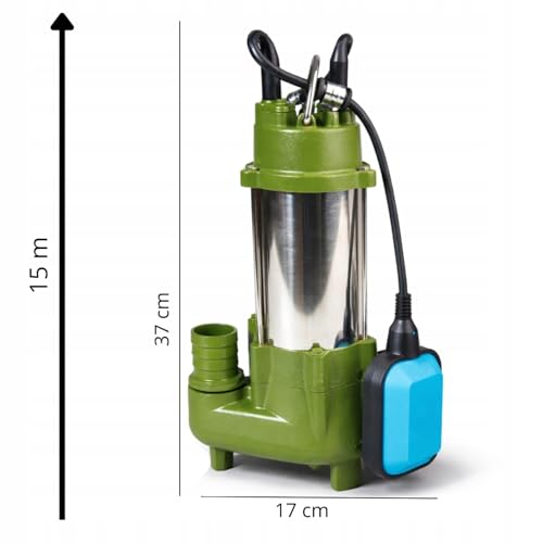 Pompa Sommersa Moro 300R Con Trituratore – Pompa Sommergibile Per Acque Nere, Liquami E Acque Sporche (300W, 3300 L/H, Prevalenza Max 15 M) Con Galleggiante – Per Pozzi Neri, Fogne E Acqua Piovana - 7