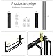 DongMaple Schuhregal Metall 2 Ebenen,37-67cm Ausziehbar Schmal Wand Schuhregal Platzsparend,für 6 Paar Schuhe- Schuh Organizer für Wohnmobil,Korridor und Badezimmer,Schwarz
