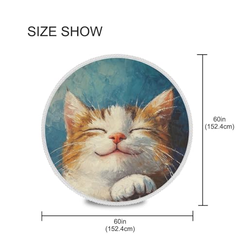 Nappe ronde chat lavable 152 cm pour protéger une table avec élégance - 5