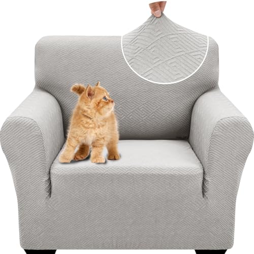 YSTELLAA Sofa Überzug 1 Sitzer, Stretch Sesselschoner, Sofaschoner rutschfest Mit Armlehne, Universal Sofabezug… – Ansicht 1