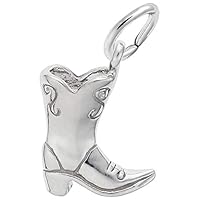 Rembrandt Charms Cowboy Boot Charm, Sterling Silver