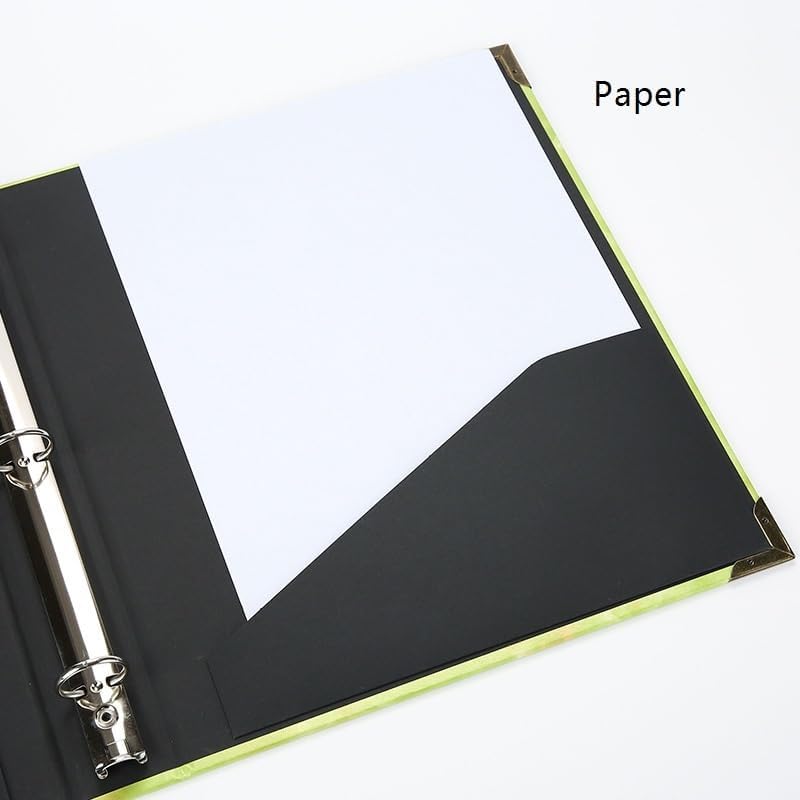 Travel Growth Commemorative Book ﻿ Three Ring Switch Metal Binder Folder Album Shell Card Album Applicable to photos, receipts, star cards, etc(black-JoJo's Bizarre Adventure1)