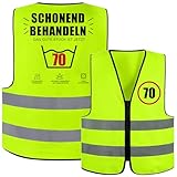 NICEIN Renteneintritt Geschenk Männer,Ruhestandsweste,Lustige Geschenke für Männer,Geburtstagsgeschenke für Männer (DE/NL/SE/PL, Alphanumerisch, XXL, 3XL, Regular, Regular, 70 Jahre alt)