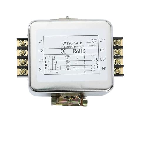 Filtro trifásico carril DIN suprime interferencias en servo variador de 380V
