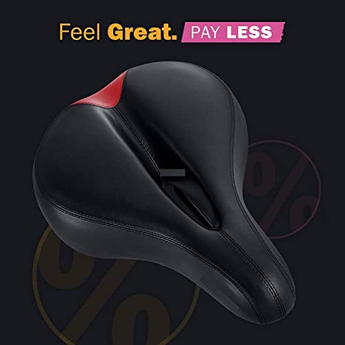 Image of LET'S PLAY LP-1208 Bike Saddle Seat, Soft Cushion Shock Absorbing Bicycle Saddle