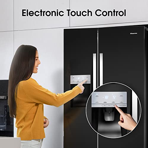 Hisense RS694N4IBF Freestanding Side-by-side Door American Fridge Freezer 562L 91 × 178.6 × 74.3 cm (W×H×D), Black, Varnished Door 18 Hisense RS694N4IBF Freestanding Side-by-side Door American Fridge Freezer 562L 91 × 178.6 × 74.3 cm (W×H×D), Black, Varnished Door 17