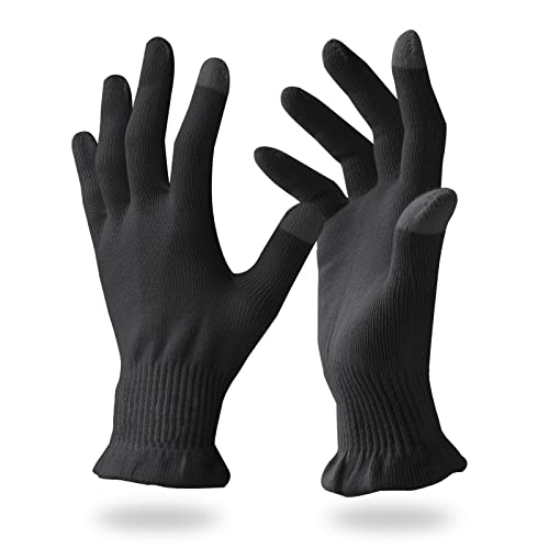 Migliore Wear 2 Paar Baumwollhandschuhe für Ekzeme mit Touchscreen-Fingern, Feuchtigkeitsspendende Handschuhe für Trockene Hände, Handpflege