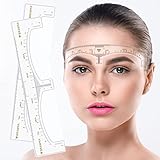 Brawna Eyebrow Ruler Stencil - 30 Pcs Clear Adhesive Eyebrow Shaping, Henna Tinting and Microblading