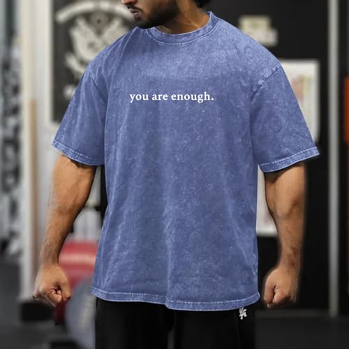 Image of Dear Person Behind Me Shirt You are Enough Tshirts for Men Oversized Inspirational Positive Tees Vintage Graphic Tops
