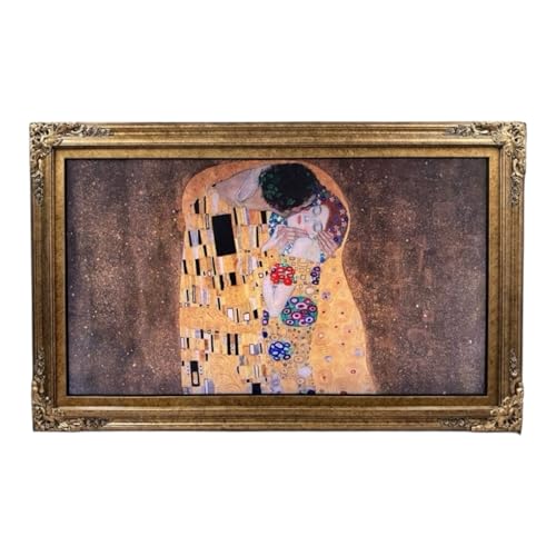 TV frame for Samsung The Frame TV, fits 32, 43, and 50 inch TVS. Marble Gold Finish (not for use with other models) (43 INCH THE FRAME TV) Handmade wood ornate TV Frame