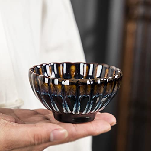 Cmengao Silver Dragon Jianzhan Tea Cup, 3D Chinese Kungfu Tenmoku Ceramic Teacup Handmade Mini Master Cup #TOP5