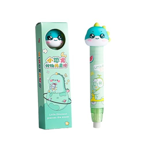 2PC - Creative Cartoon Cute Press Eraser for Students, Clean, Traceless, and Low Scrap Eraser-Little Dinosaur