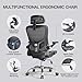 Ergonomic Office Chair, Mesh Office Chair with Adjustable Lumbar Support, SGS Class 4 Gas Cylinder Certification Upgraded Blue