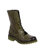  Felmini - Damen Schuhe - Verlieben Caster B501 - Cowboy & Biker Stiefel - Echtes Leder - Dunkelgrün - 41 EU Size
