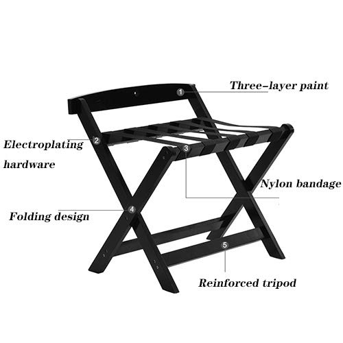 Suitcase Stand Foldable Double Layer Easy to Assemble Travel Bag 7 Nylon Bandages Hanging Rod It Can Move Hostel,4 Colors (Color : D, Size : 80X47X68CM)4