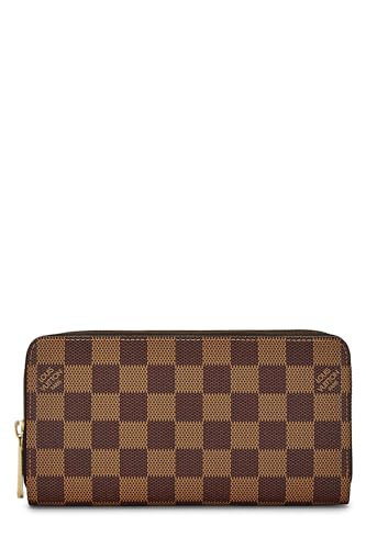 Pre-Loved Damier Ebene Zippy Continental Wallet, Brown