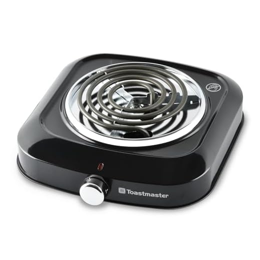 Toastmaster Single Burner with Coil Top, Black