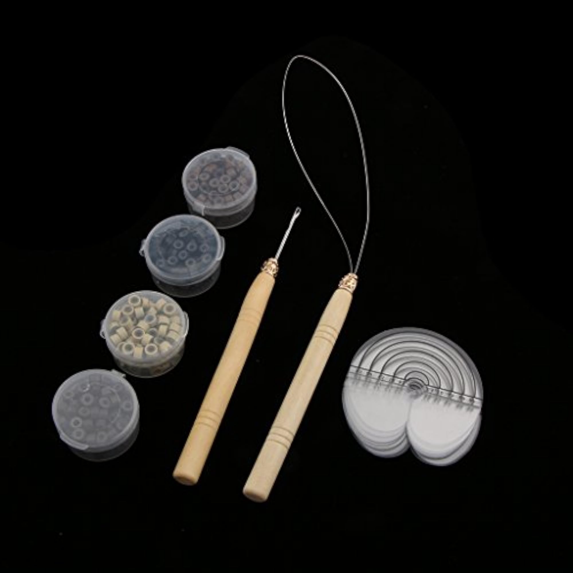 400pcs Silicone Micro Rings Beads Hair Extensions Kit