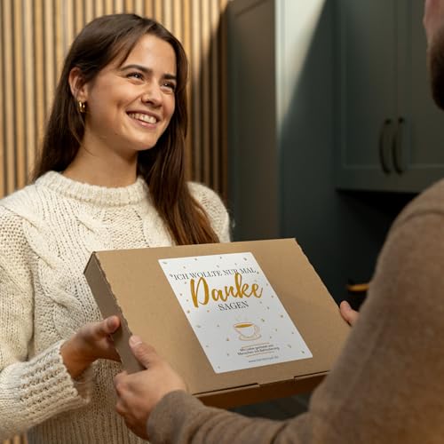 Kaffee Danke Geschenkset (5 x 100g) - Geschenkidee Danke - Kaffeebohnen Geschenk Probierset - Ich wollte nur mal Danke sagen