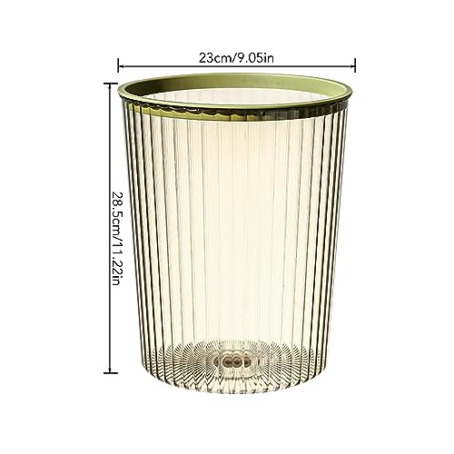Caneca de basura transparente rectangular 10 litros verde miniatura 4