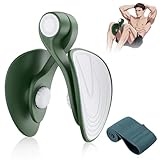 Kegel Exerciser, Pelvic Floor Muscle Exercise Devices for Women, Inner Thigh Exerciser Leg Workout Equipment Thigh Trainer for Male Hip Trimmer Inner Thigh Toner Workout (Dark Green with Band)