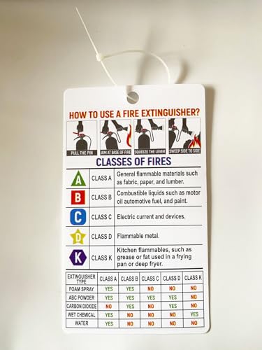 Image of 3.5x6'' FIRE Extinguisher Inspection Record Plastic Card Waterproof Tags 20 PCS