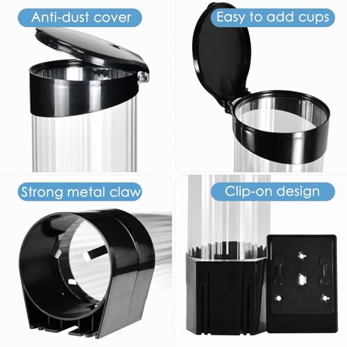 Distributeur de gobelets transparent bouton One Touch pour maison